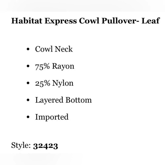 Habitat NEW! Flare,oversized top,PTP 22” sz medium , also have sm Green pullover - Picture 9 of 13